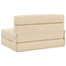 Vouwbare Bankbed Crèmekleurig 100 x 80 x 60 cm Stof