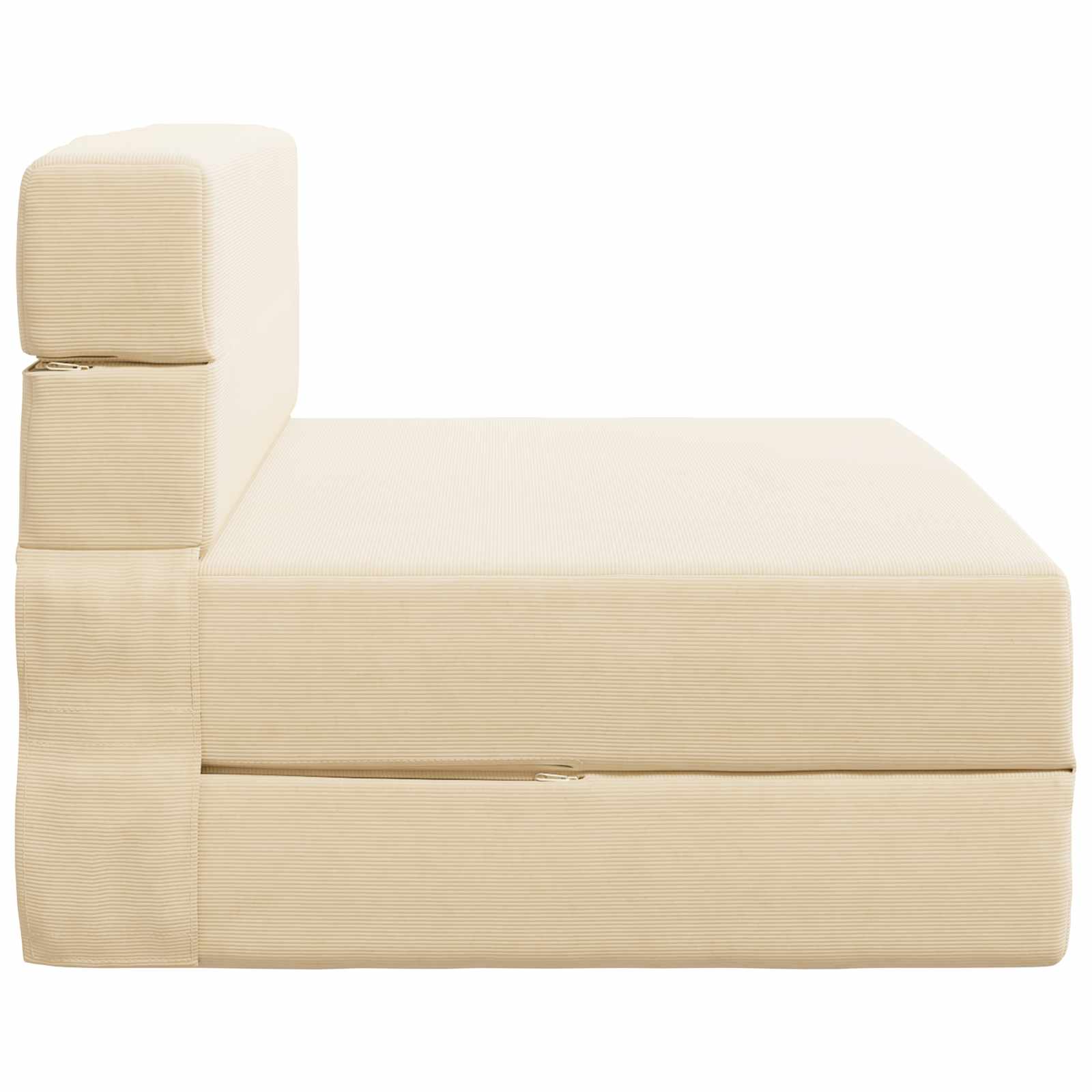 Vouwbare Bankbed Crèmekleurig 100 x 80 x 60 cm Stof