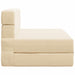 Vouwbare Bankbed Crèmekleurig 100 x 80 x 60 cm Stof