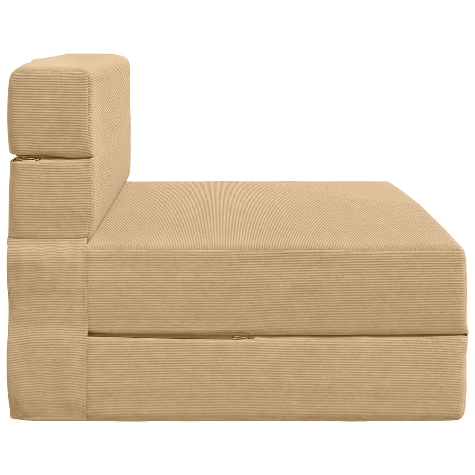 Vouwbare Bankbed Groen Grijs 100 x 80 x 60 cm Stof