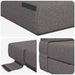 Vouwbare Bankbed Lichtgrijs 152 x 86,5 x 60 cm Stof