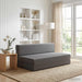 Vouwbare Bankbed Lichtgrijs 152 x 86,5 x 60 cm Stof