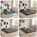 Vouwbare Bankbed Lichtgrijs 152 x 86,5 x 60 cm Stof