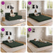 Vouwbare Bankbed Donkergroen 152 x 86,5 x 60 cm Stof