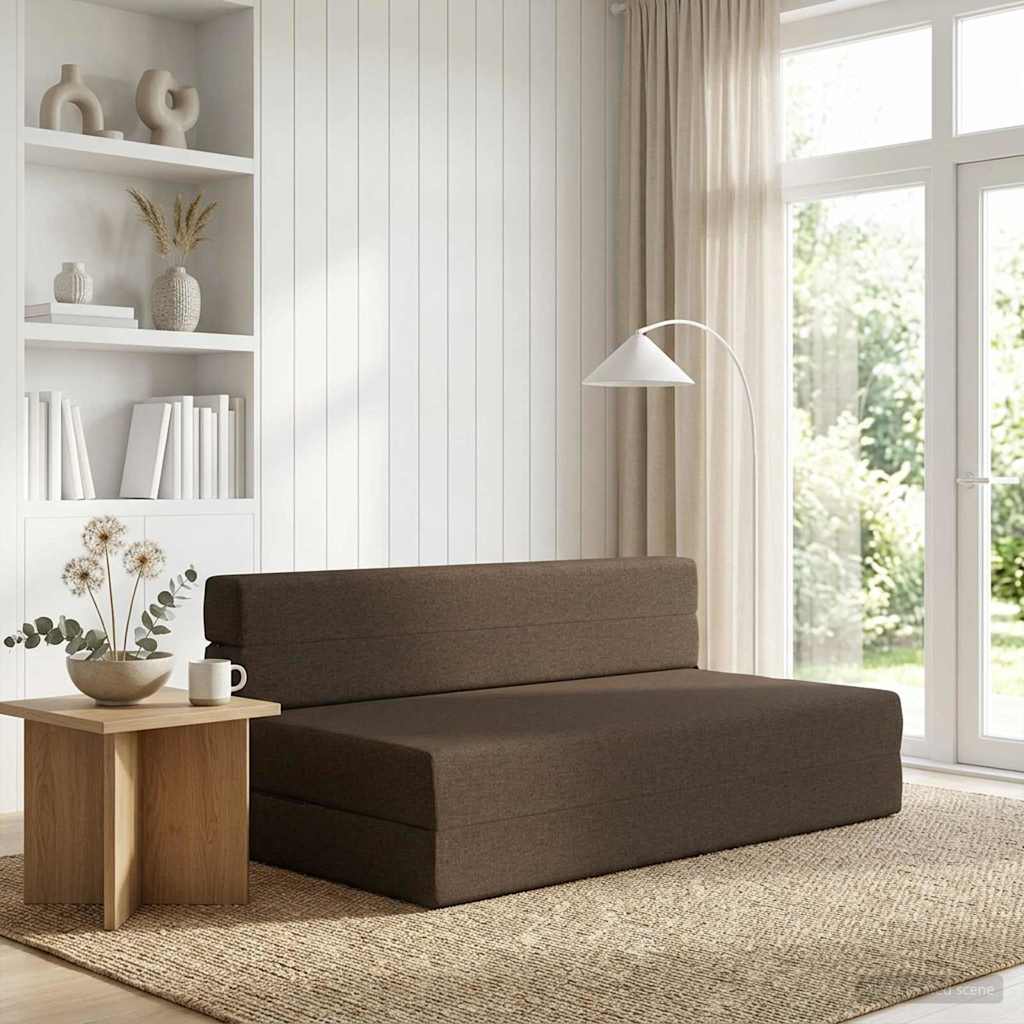 Vouwbare Bankbed Taupe 152 x 86,5 x 60 cm Stof