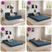Vouwbare Bankbed Blauw 152 x 86,5 x 60 cm Stof