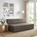 Vouwbare Bankbed Lichtgrijs 152 x 86,5 x 60 cm Stof