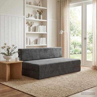 Vouwbare Bankbed Donkergrijs 152 x 86,5 x 60 cm Stof