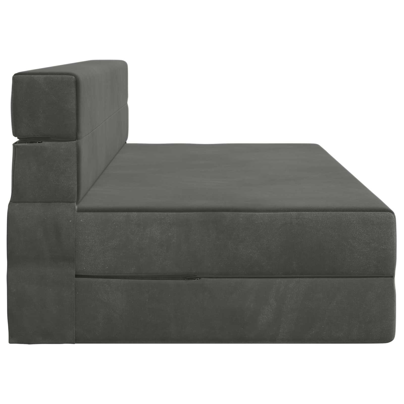 Vouwbare Bankbed Donkergrijs 152 x 86,5 x 60 cm Stof