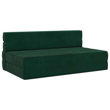 Vouwbare Bankbed Donkergroen 152 x 86,5 x 60 cm Stof