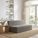 Vouwbare Bankbed Lichtgrijs 152 x 86,5 x 60 cm Stof