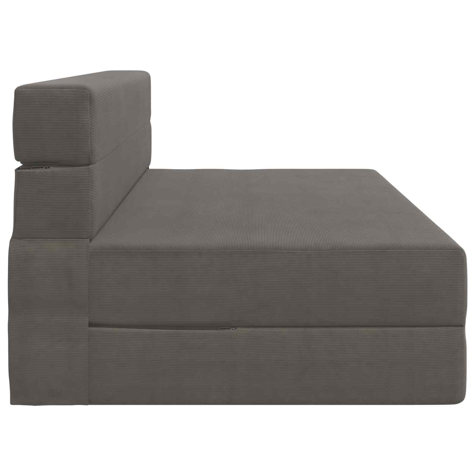 Vouwbare Bankbed Lichtgrijs 152 x 86,5 x 60 cm Stof