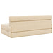 Vouwbare Bankbed Crèmekleurig 152 x 86,5 x 60 cm Stof