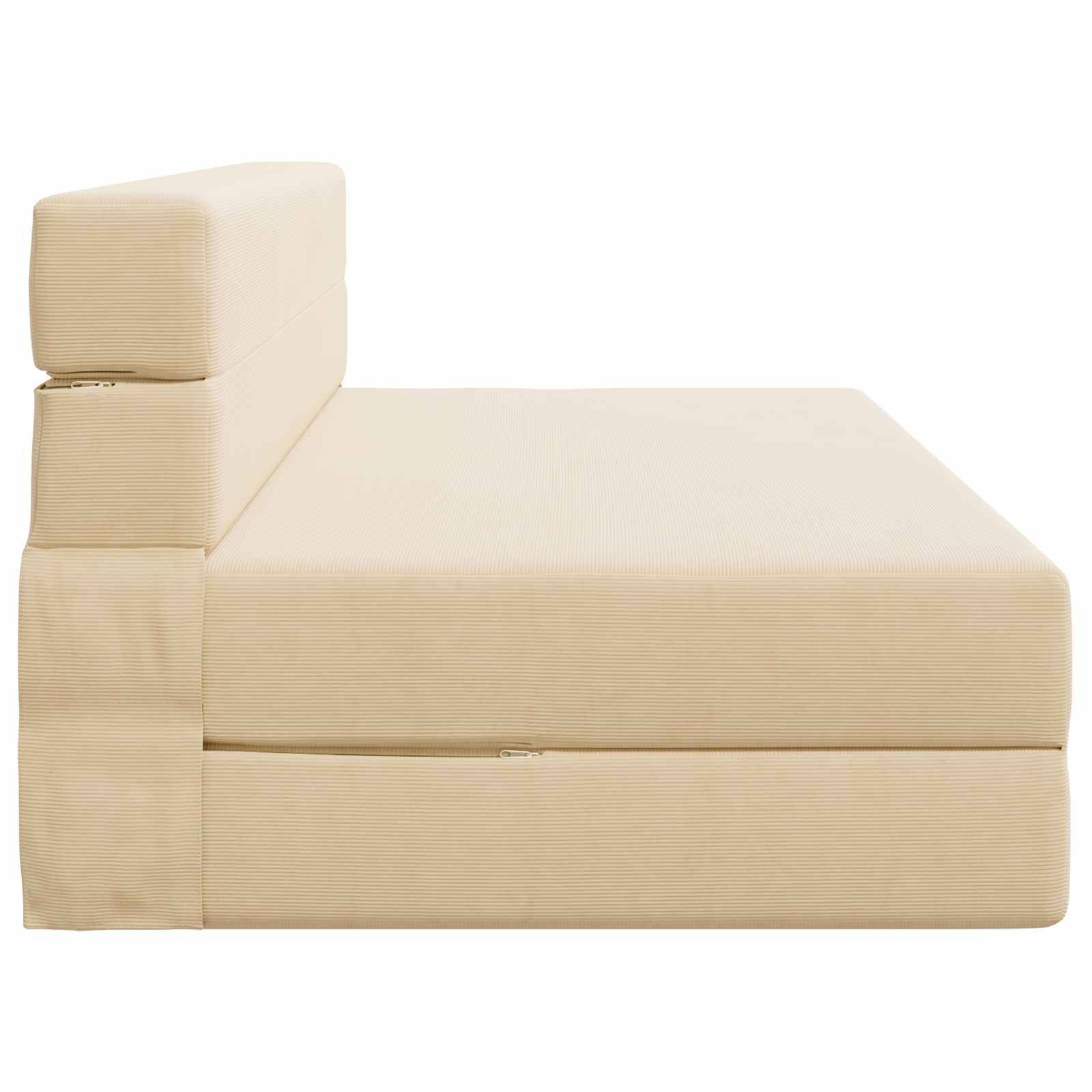 Vouwbare Bankbed Crèmekleurig 152 x 86,5 x 60 cm Stof