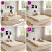 Vouwbare Bankbed Crèmekleurig 152 x 86,5 x 60 cm Stof