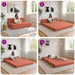 Vouwbare Bankbed Rood-oranje 152 x 86,5 x 60 cm Stof
