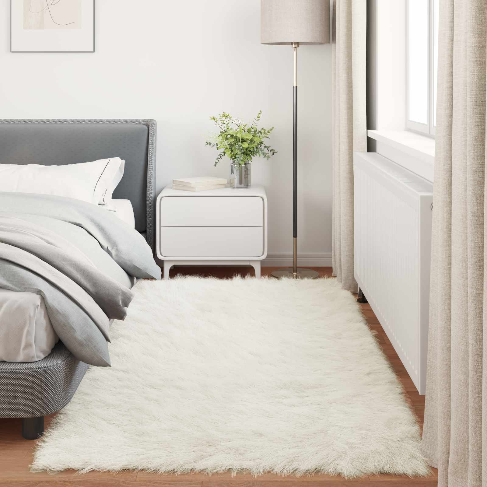 Tapijt van imitatie TAFALLA Wit 100 x 200 cm Polyester
