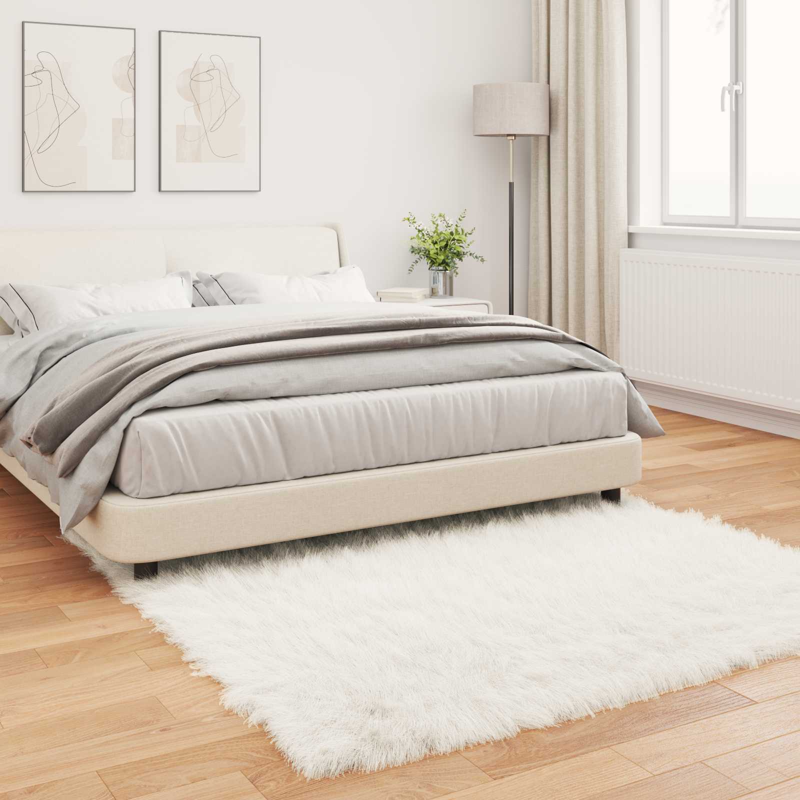 Tapijt van imitatie TAFALLA Wit 120 x 120 cm Polyester