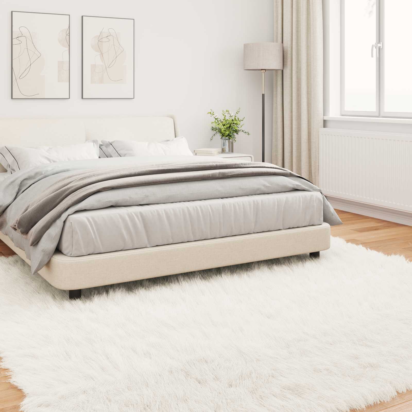 Tapijt van imitatie TAFALLA Wit 200 x 200 cm Polyester