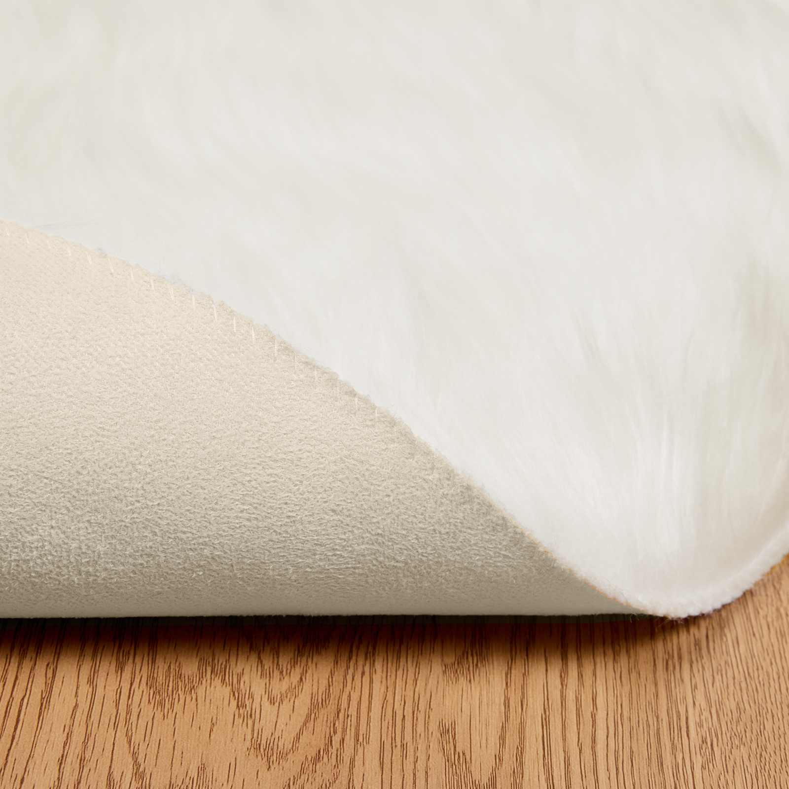 Tapijt van imitatie TAFALLA Wit Ø 80 cm Polyester