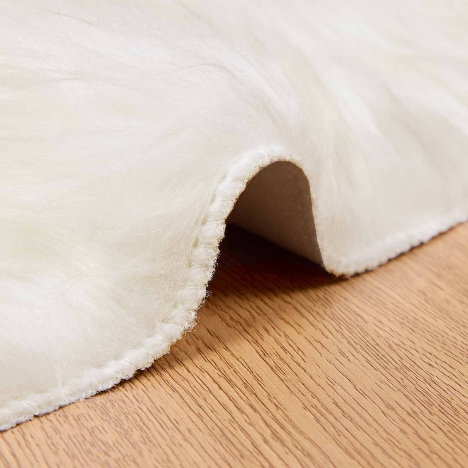 Tapijt van imitatie TAFALLA Wit Ø 100 cm Polyester