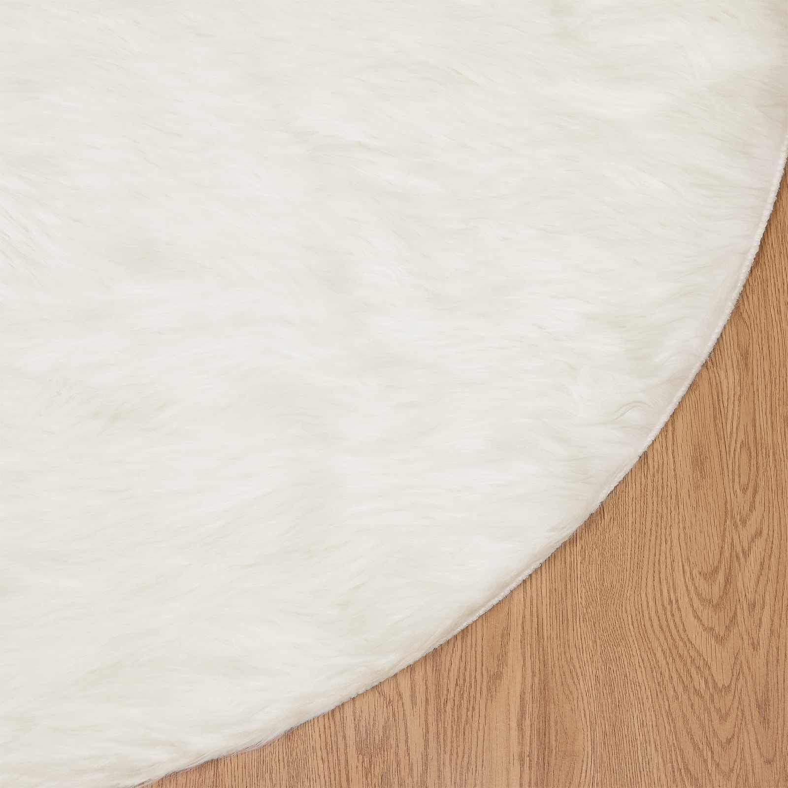 Tapijt van imitatie TAFALLA Wit Ø 100 cm Polyester