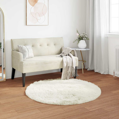Tapijt van imitatie TAFALLA Wit Ø 100 cm Polyester