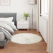 Tapijt van imitatie TAFALLA Wit Ø 100 cm Polyester