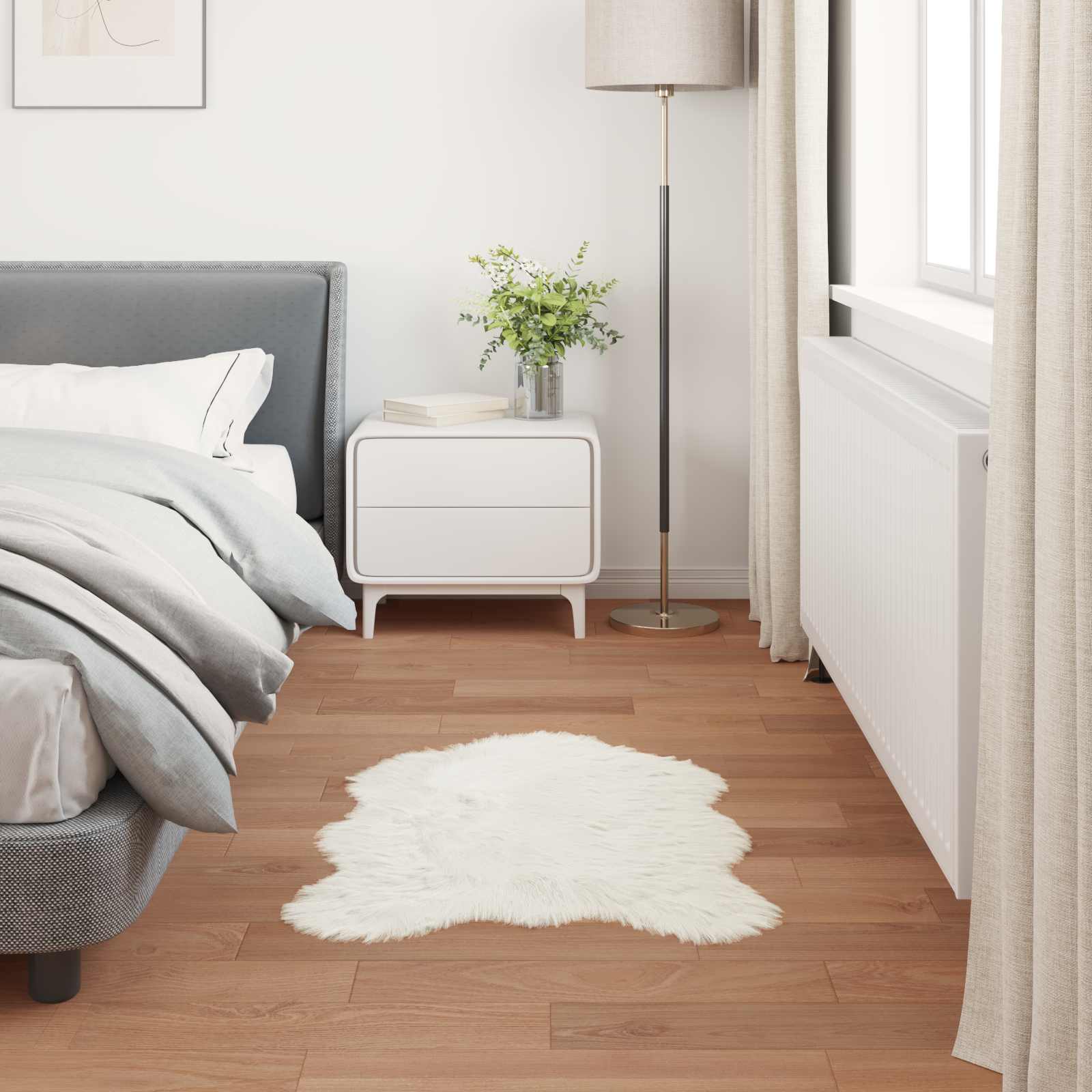 Tapijt van imitatie TAFALLA Wit 60 x 90 cm Polyester