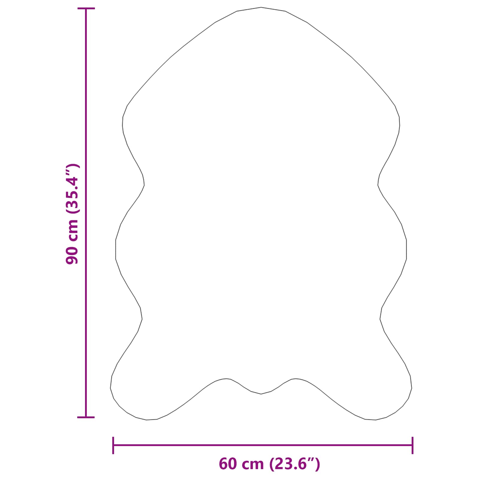 Tapijt van imitatie TAFALLA Wit 60 x 90 cm Polyester