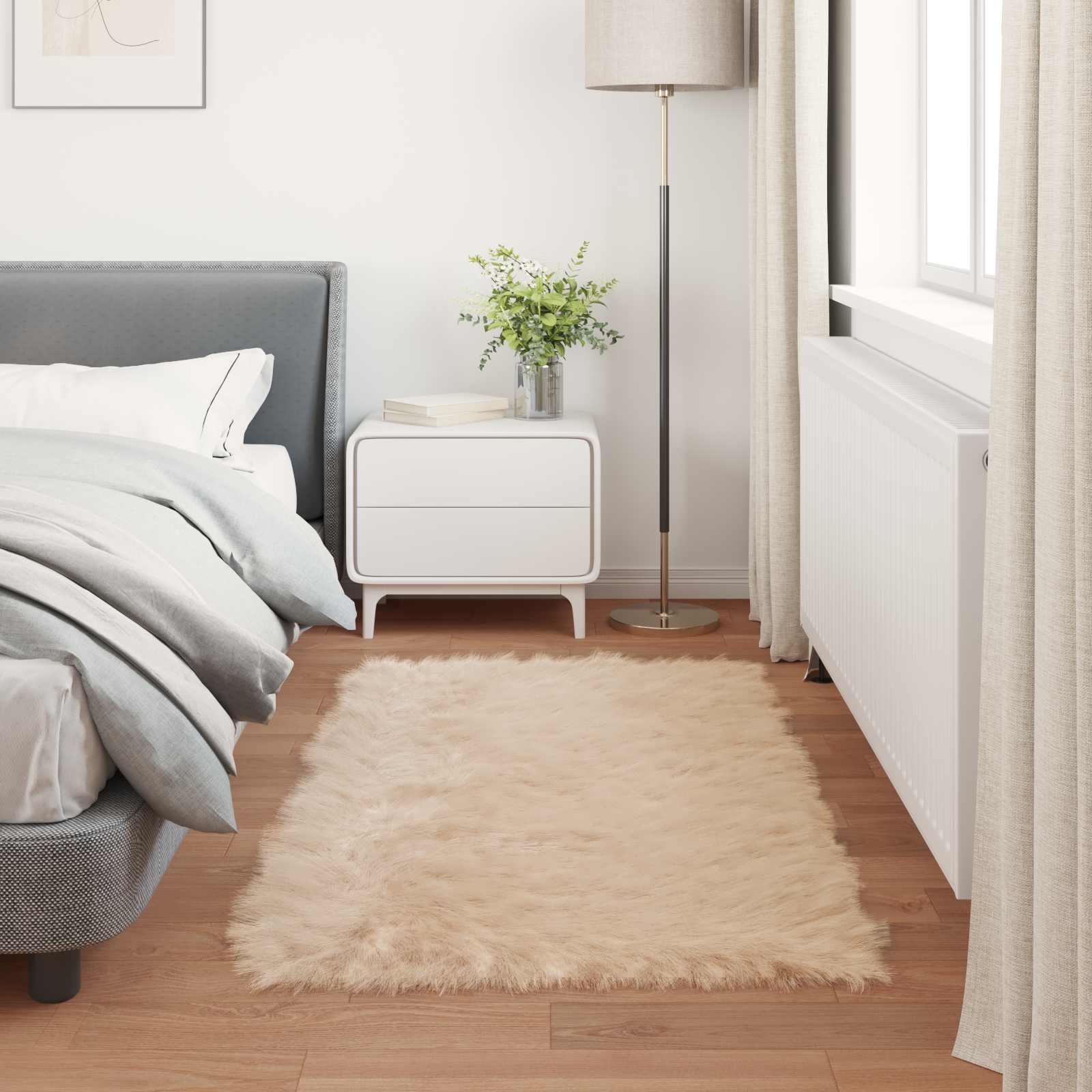 Tapijt van imitatie TAFALLA Beige 60 x 110 cm Polyester