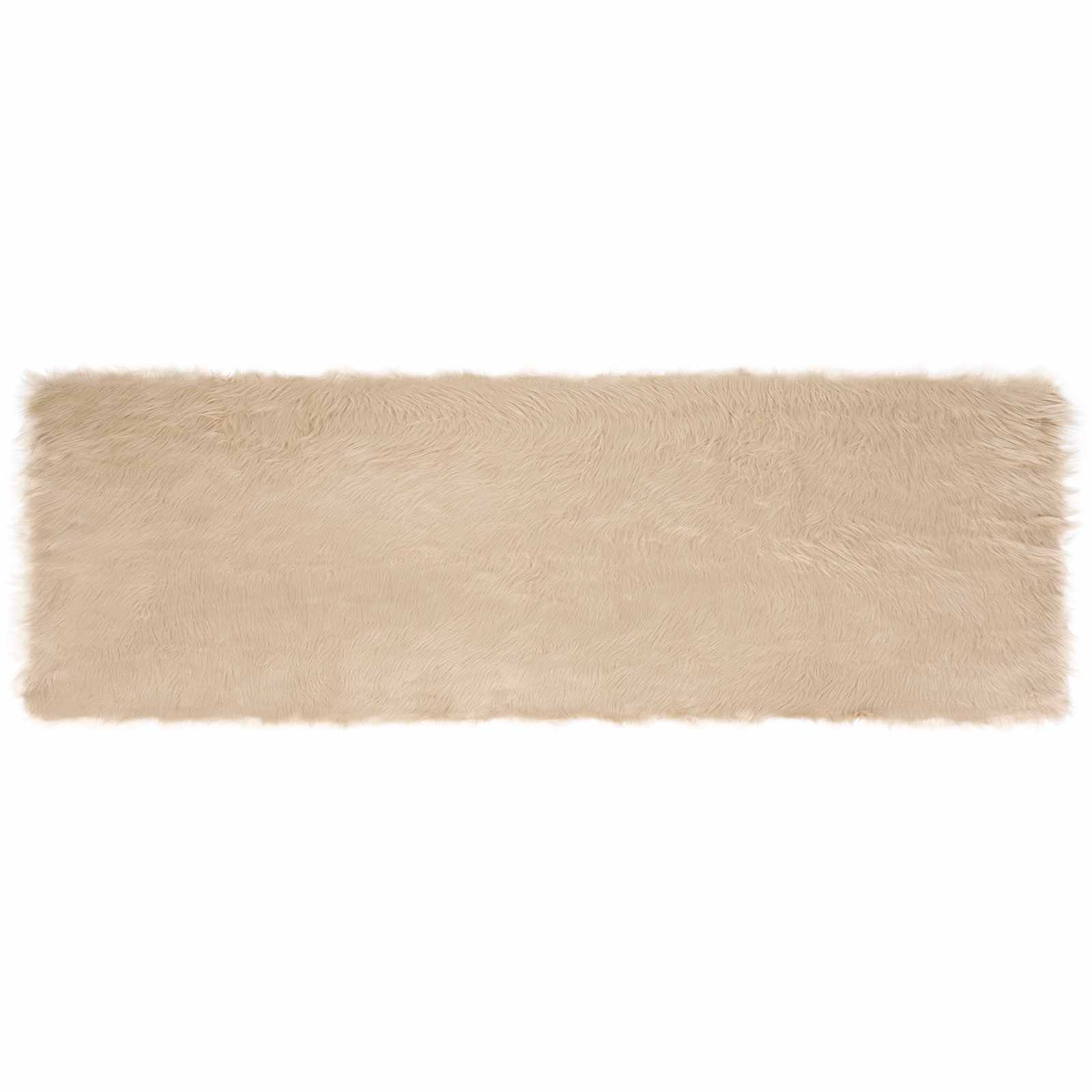 Tapijt van imitatie TAFALLA Beige 80 x 250 cm Polyester