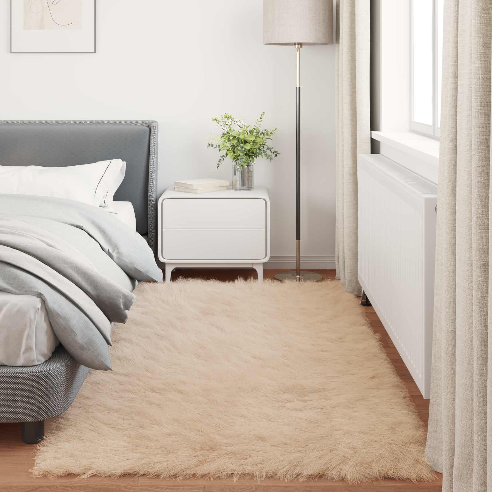 Tapijt van imitatie TAFALLA Beige 100 x 200 cm Polyester