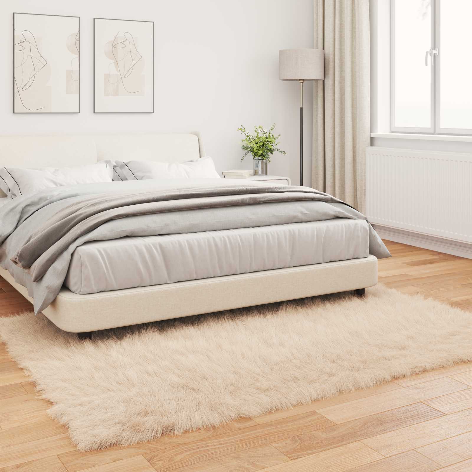 Tapijt van imitatie TAFALLA Beige 120 x 170 cm Polyester