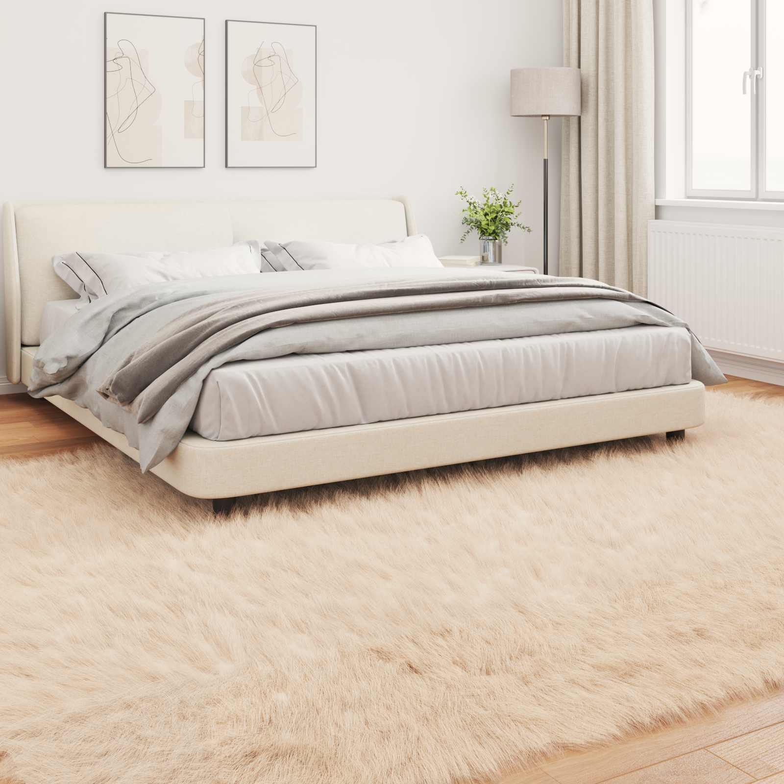 Tapijt van imitatie TAFALLA Beige 200 x 280 cm Polyester
