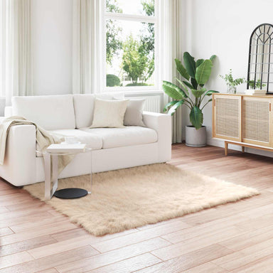 Tapijt van imitatie TAFALLA Beige 160 x 160 cm Polyester