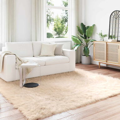 Tapijt van imitatie TAFALLA Beige 200 x 200 cm Polyester