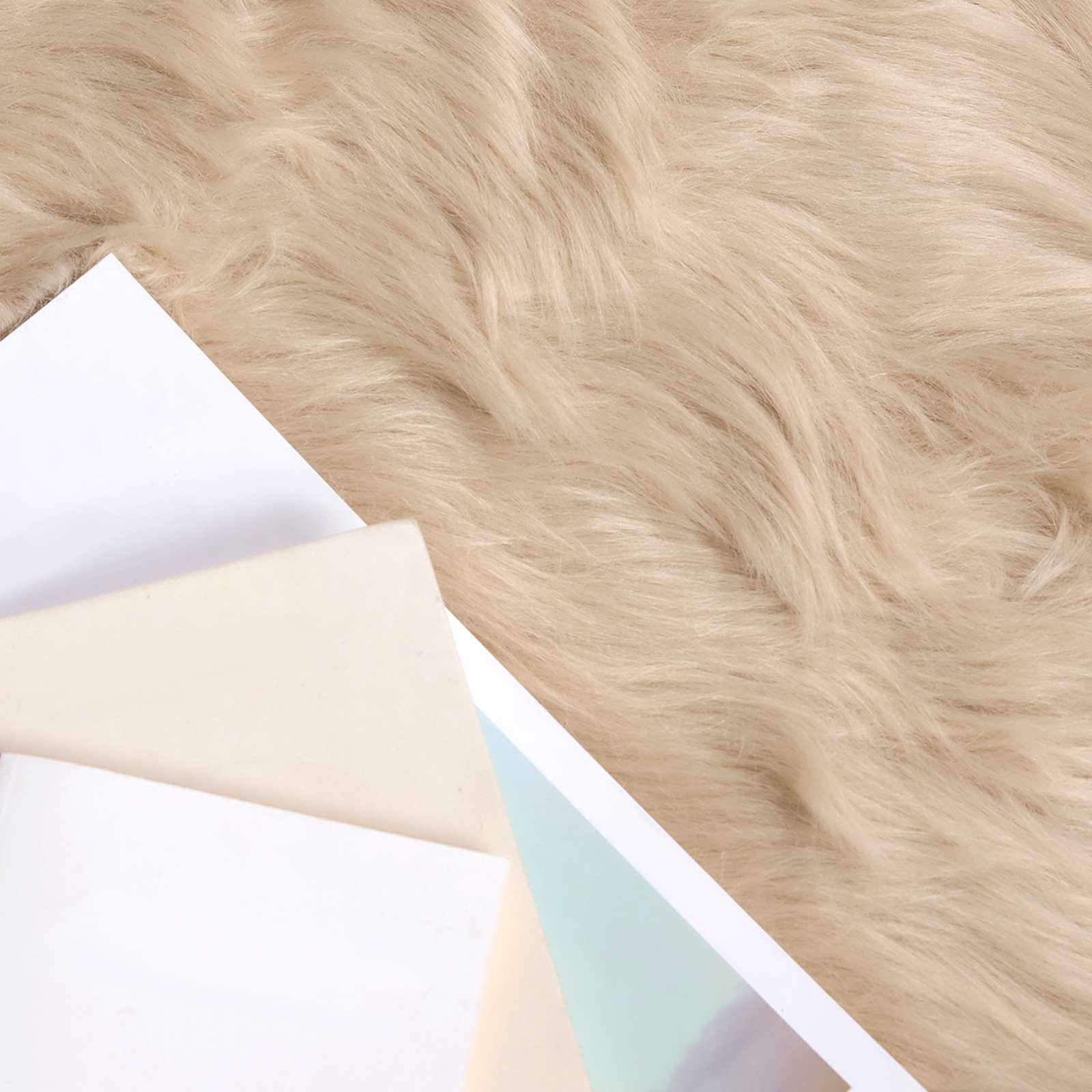 Tapijt van imitatie TAFALLA Beige Ø 80 cm Polyester