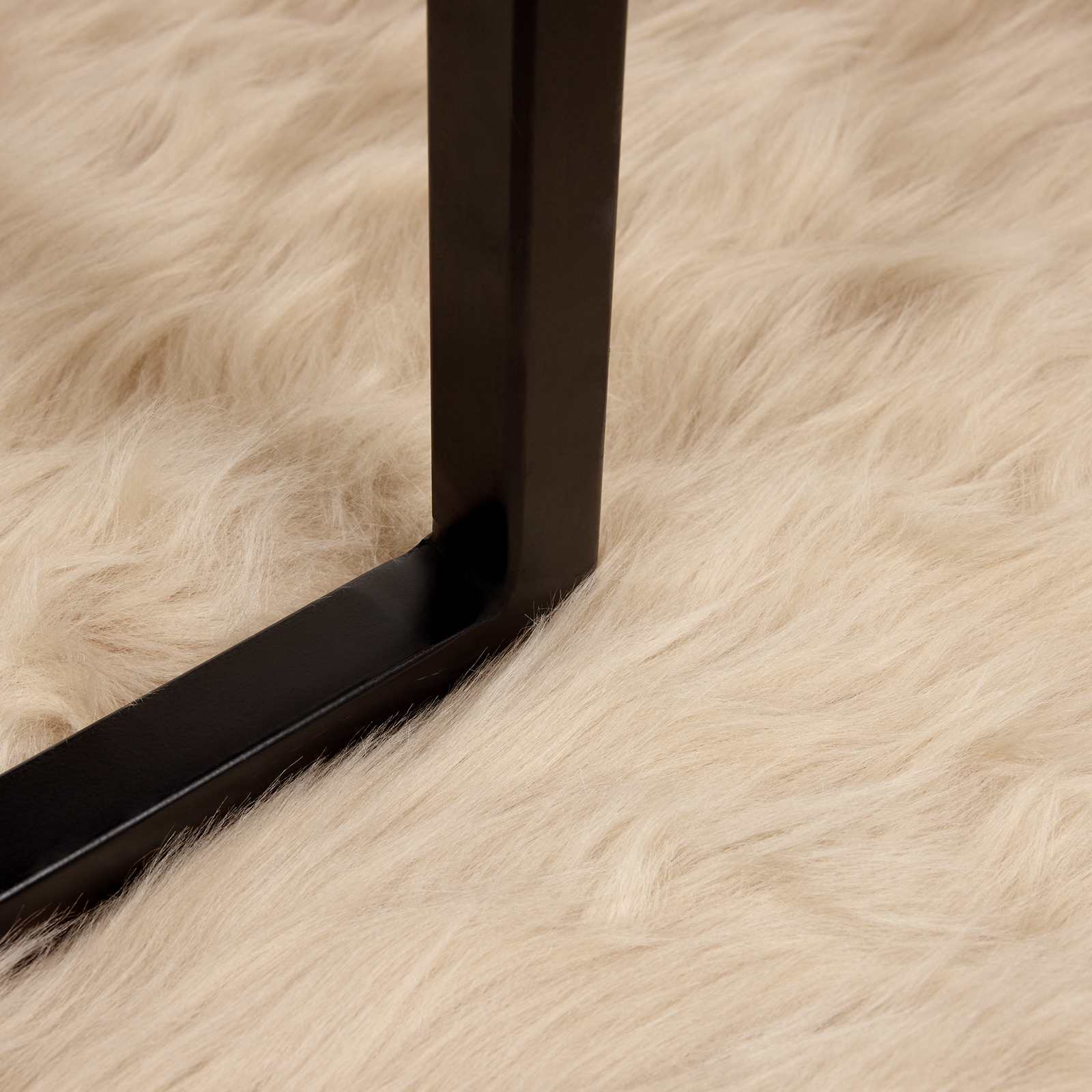 Tapijt van imitatie TAFALLA Beige Ø 120 cm Polyester