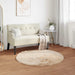 Tapijt van imitatie TAFALLA Beige Ø 120 cm Polyester