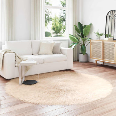 Tapijt van imitatie TAFALLA Beige Ø 160 cm Polyester