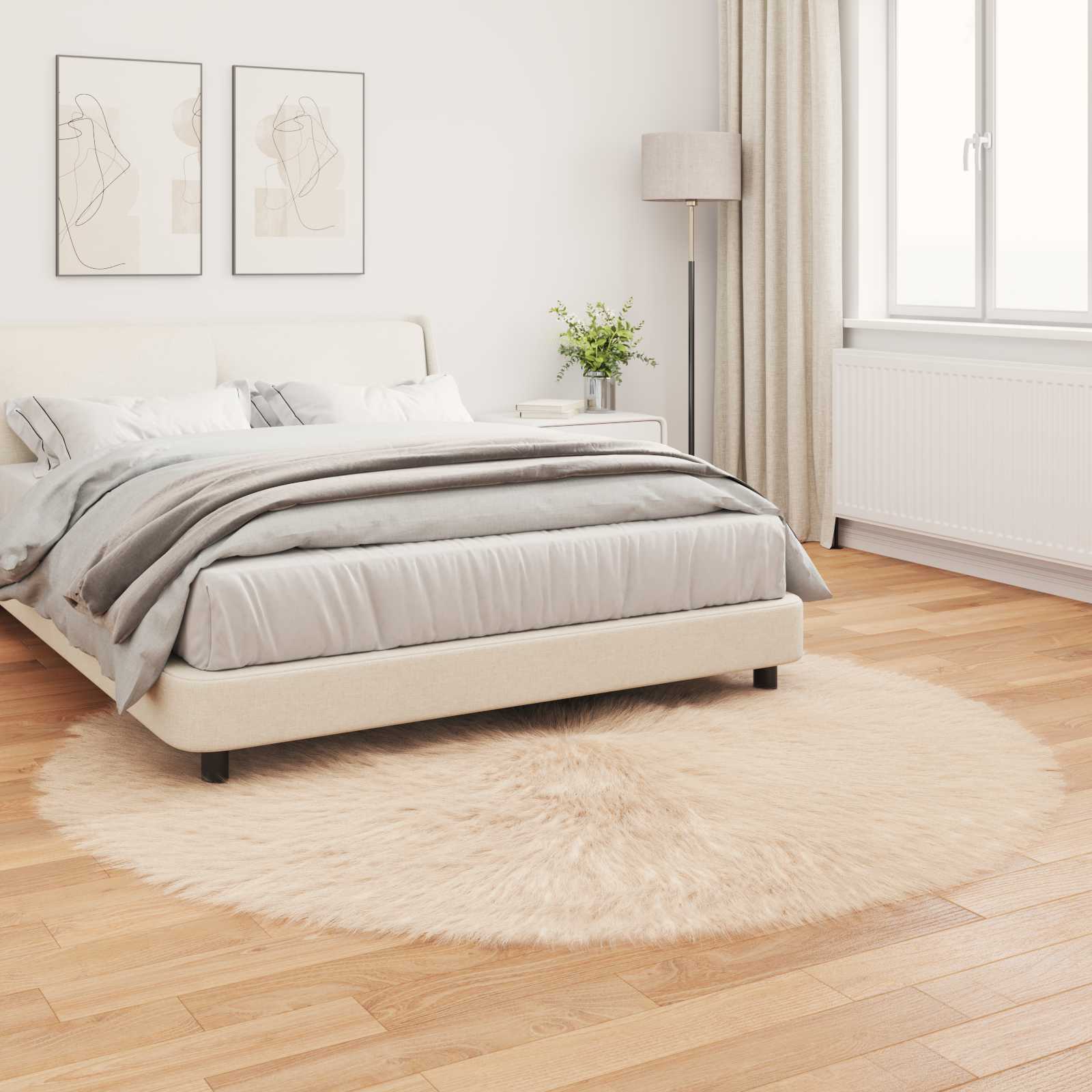 Tapijt van imitatie TAFALLA Beige Ø 200 cm Polyester