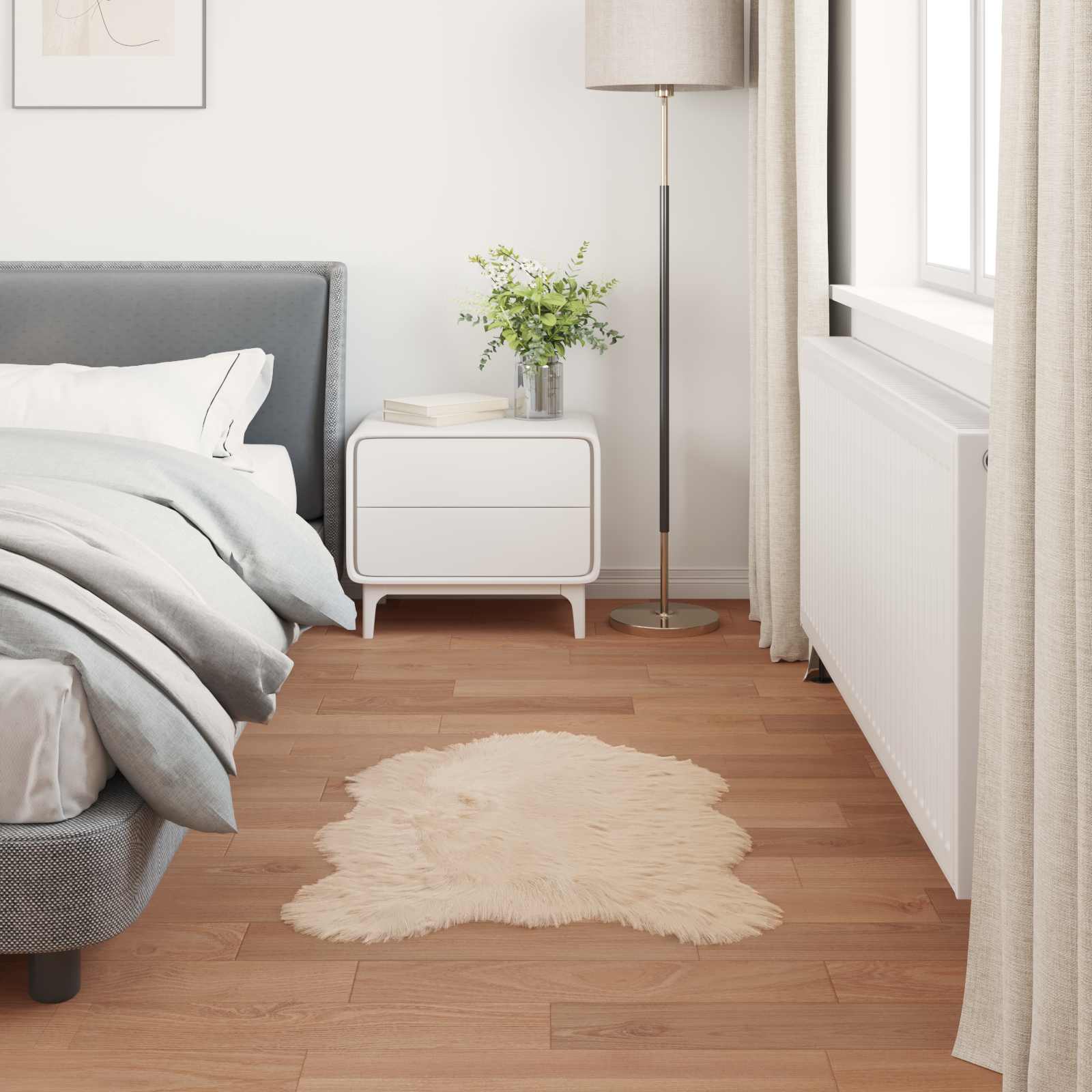 Tapijt van imitatie TAFALLA Beige 60 x 90 cm Polyester