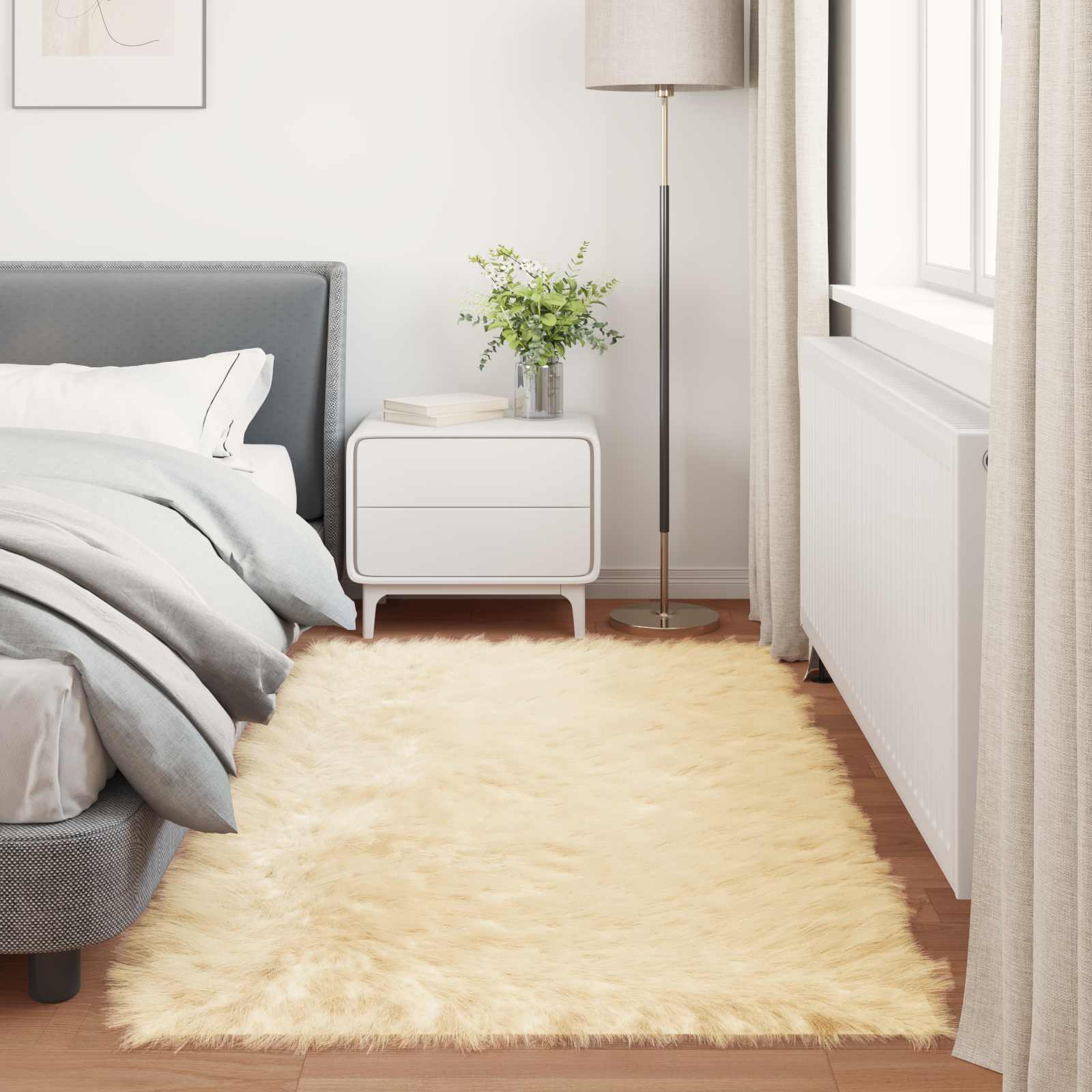 Tapijt van imitatie TAFALLA Crèmekleurig 80 x 200 cm Polyester