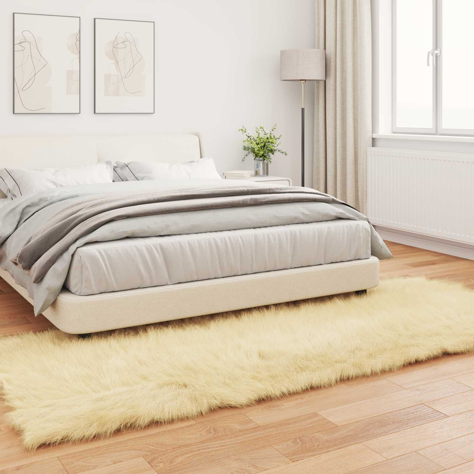 Tapijt van imitatie TAFALLA Crèmekleurig 80 x 250 cm Polyester