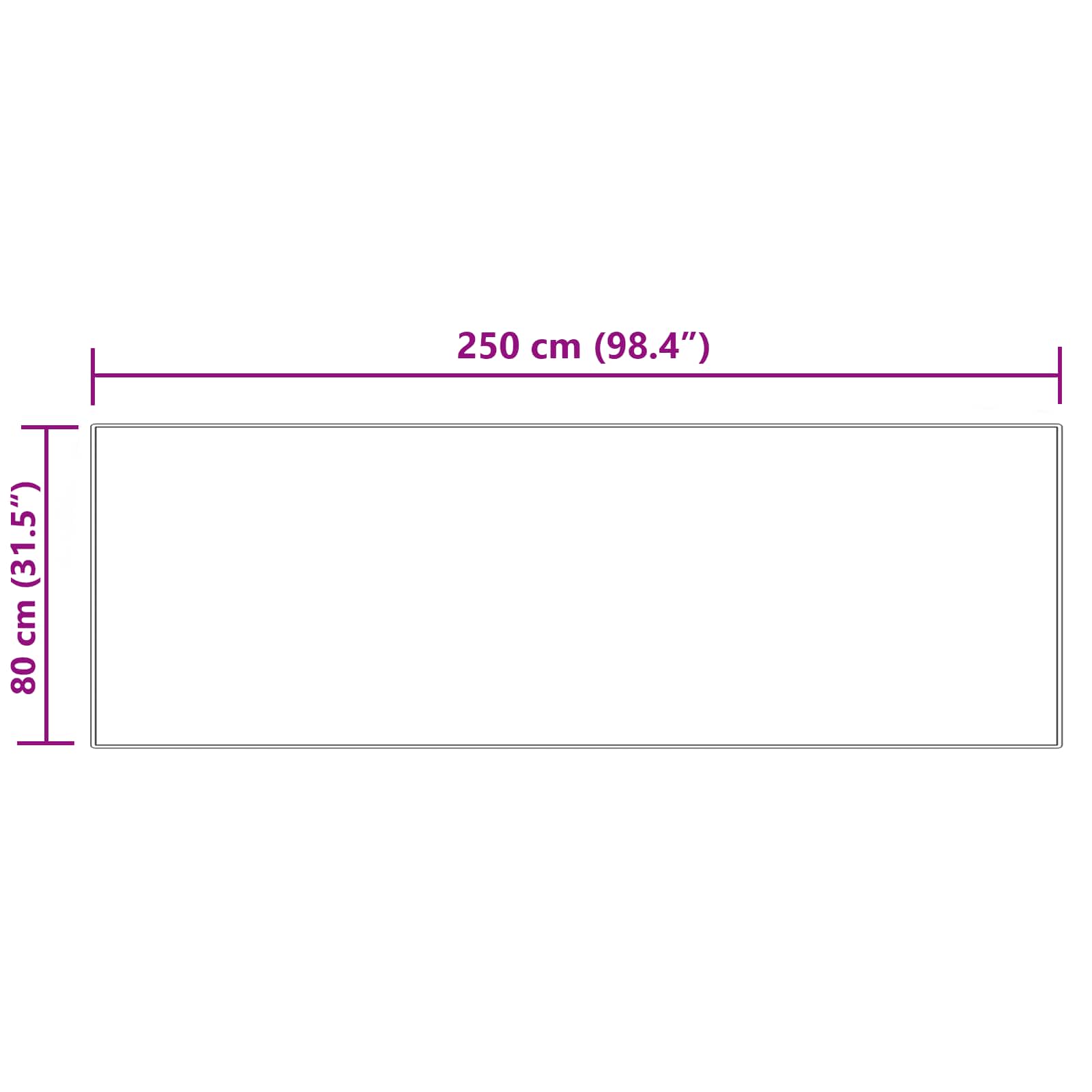 Tapijt van imitatie TAFALLA Crèmekleurig 80 x 250 cm Polyester