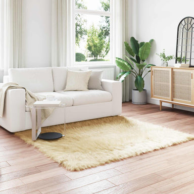 Tapijt van imitatie TAFALLA Crèmekleurig 160 x 160 cm Polyester