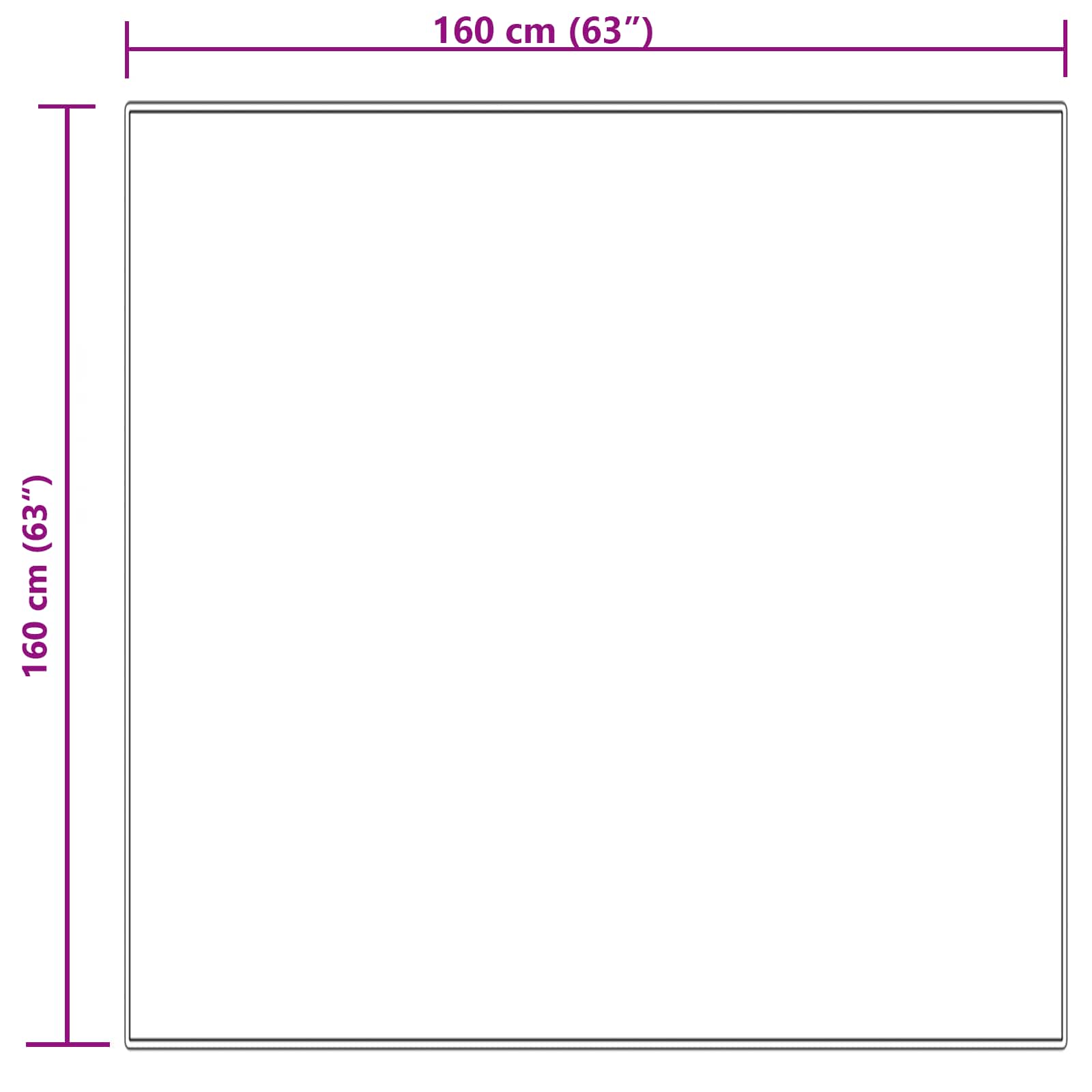 Tapijt van imitatie TAFALLA Crèmekleurig 160 x 160 cm Polyester