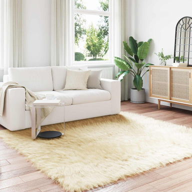 Tapijt van imitatie TAFALLA Crèmekleurig 200 x 200 cm Polyester