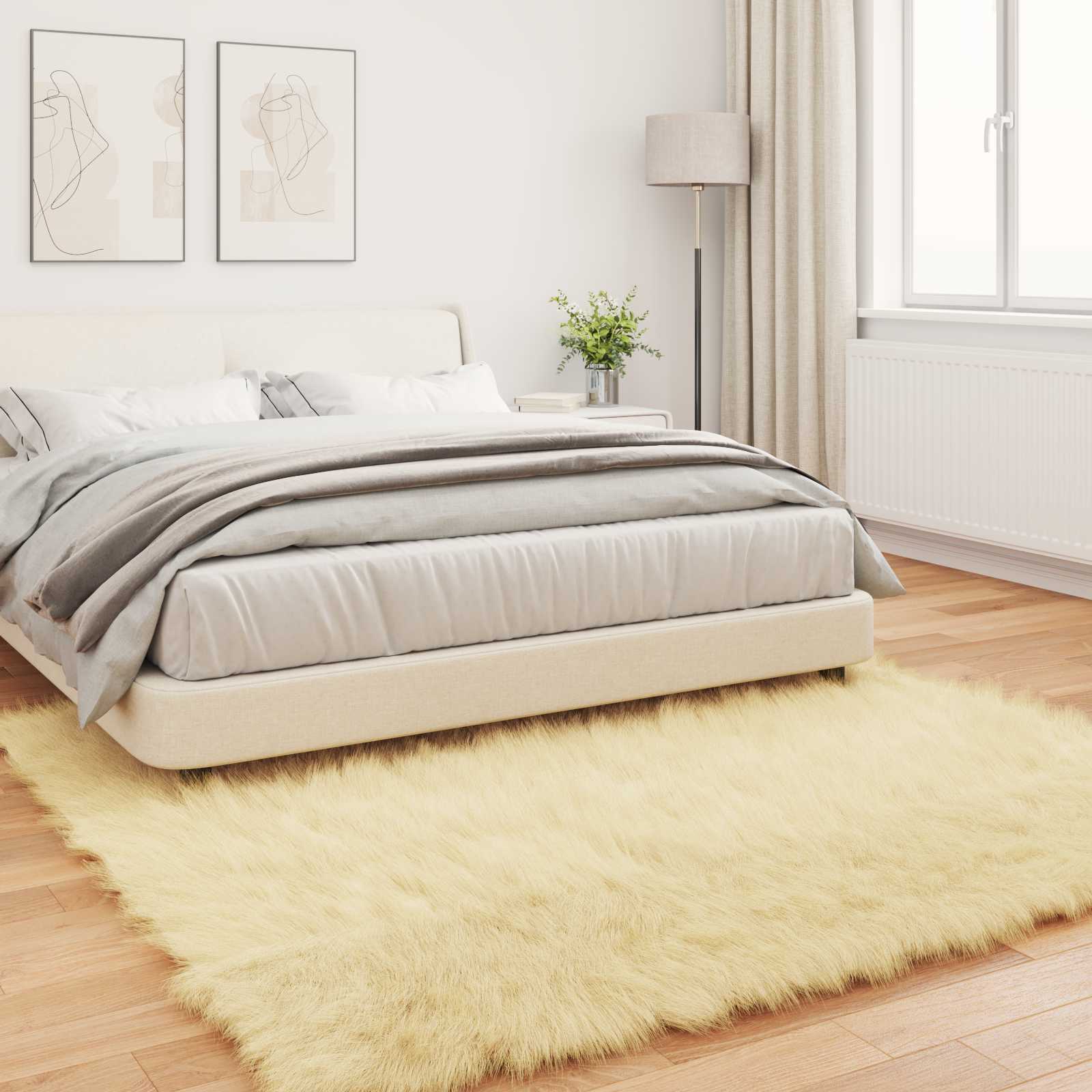 Tapijt van imitatie TAFALLA Crèmekleurig 240 x 240 cm Polyester